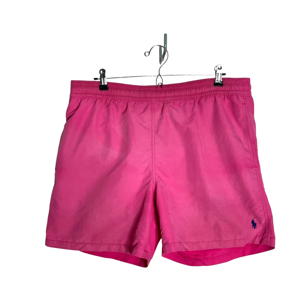 Vtg. Polo Ralph Lauren Shorts Men’s Size L Swimsuit Beach Nylon Pink Mesh Liner